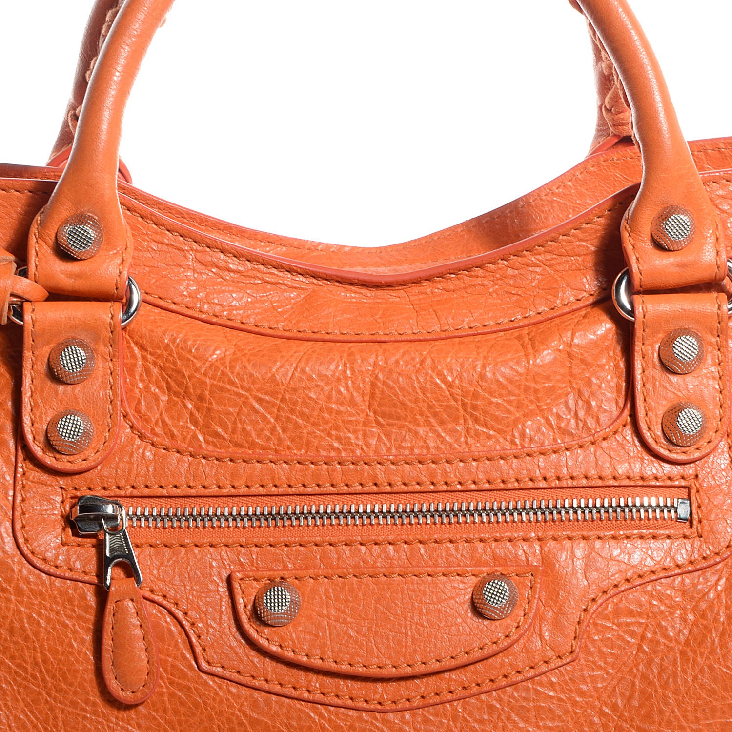 Balenciaga Agneau Giant 12 Silver Hardware City Tangerine 4 of 13