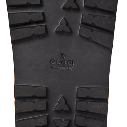 Gucci Rubber Web Mens Lug Sole Slide Sandals 10 Black Green Red 6 of 14