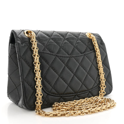 Chanel Aged Calfskin Quilted 2.55 Reissue Mini Flap Black 3 of 11
