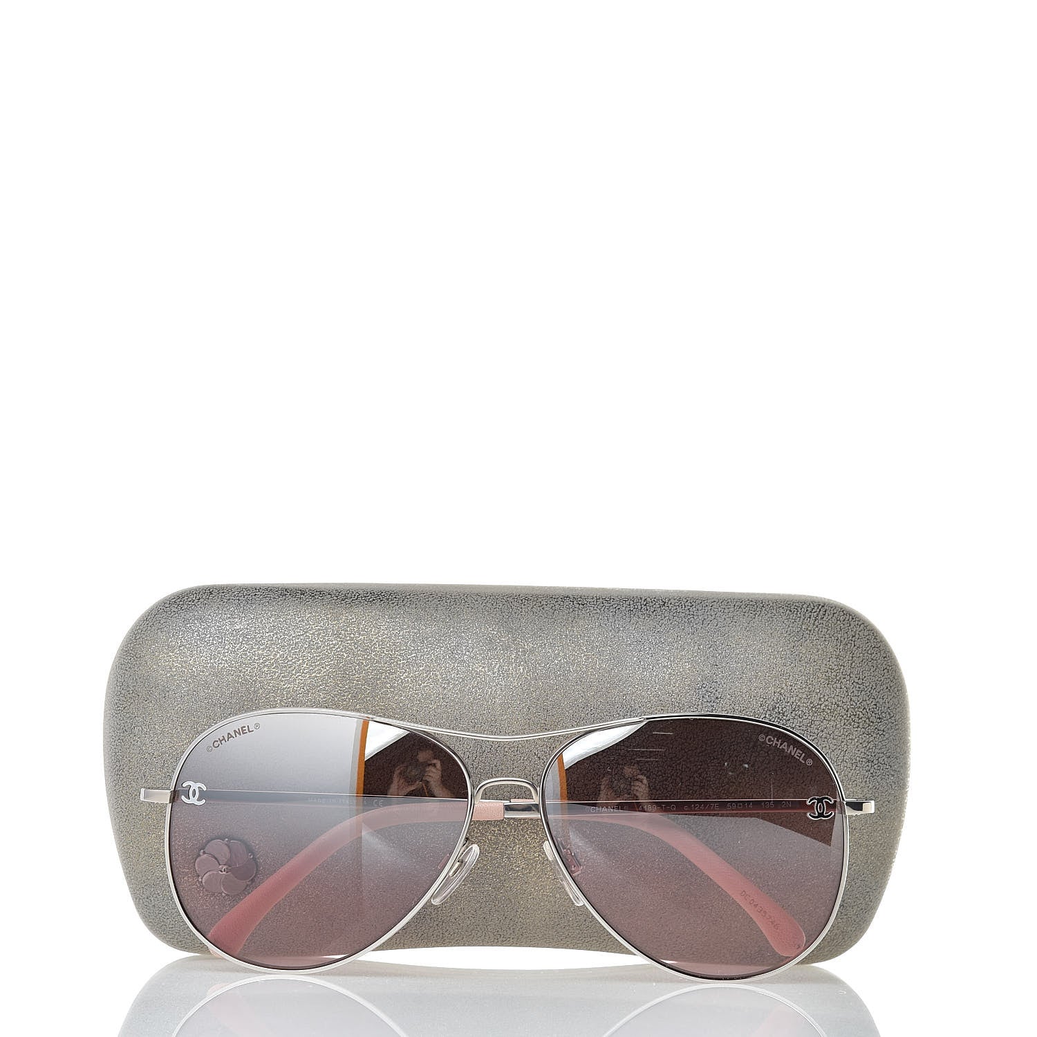 Chanel CC Aviator Sunglasses 4189-T-Q Pink 8 of 8