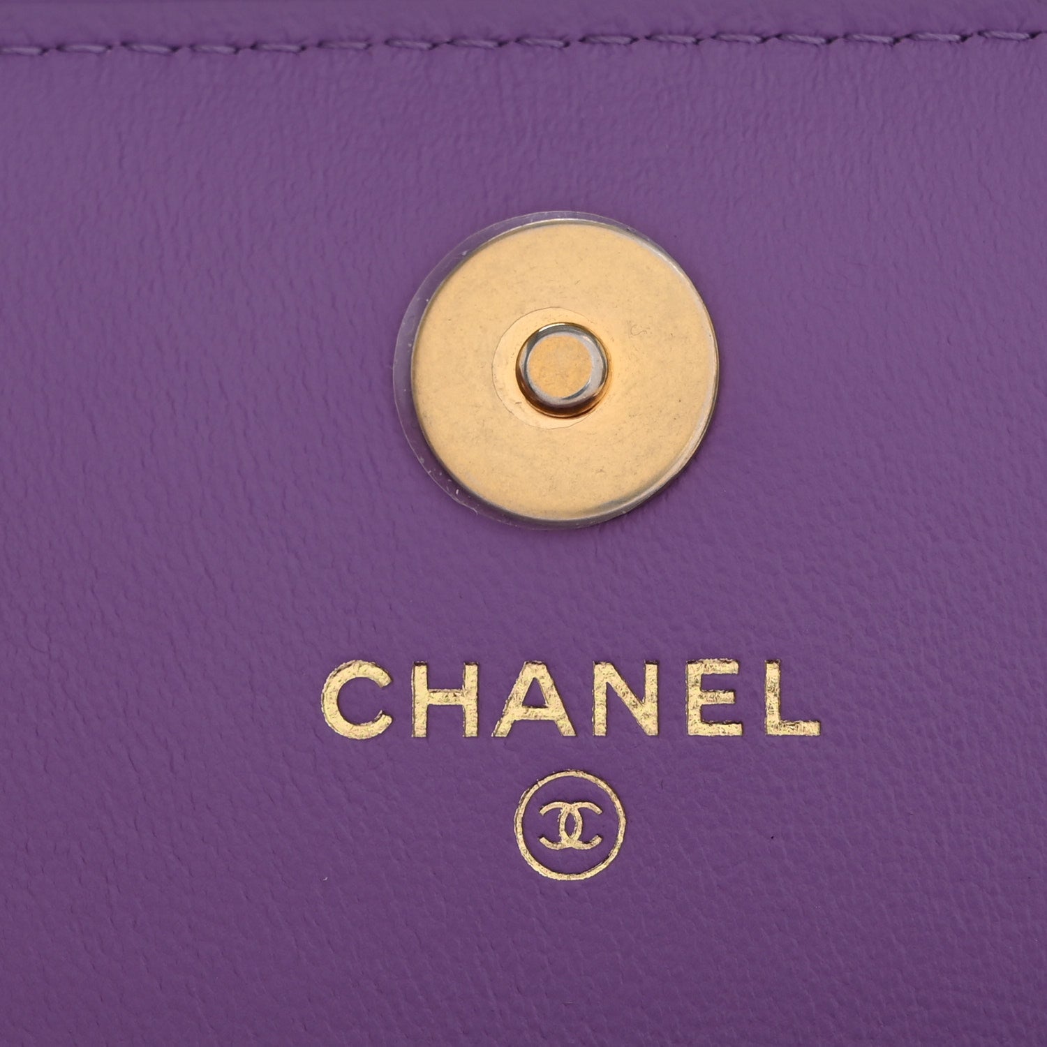 Chanel Lambskin Enamel Quilted Pending Clutch With Chain Purple 6 of 11