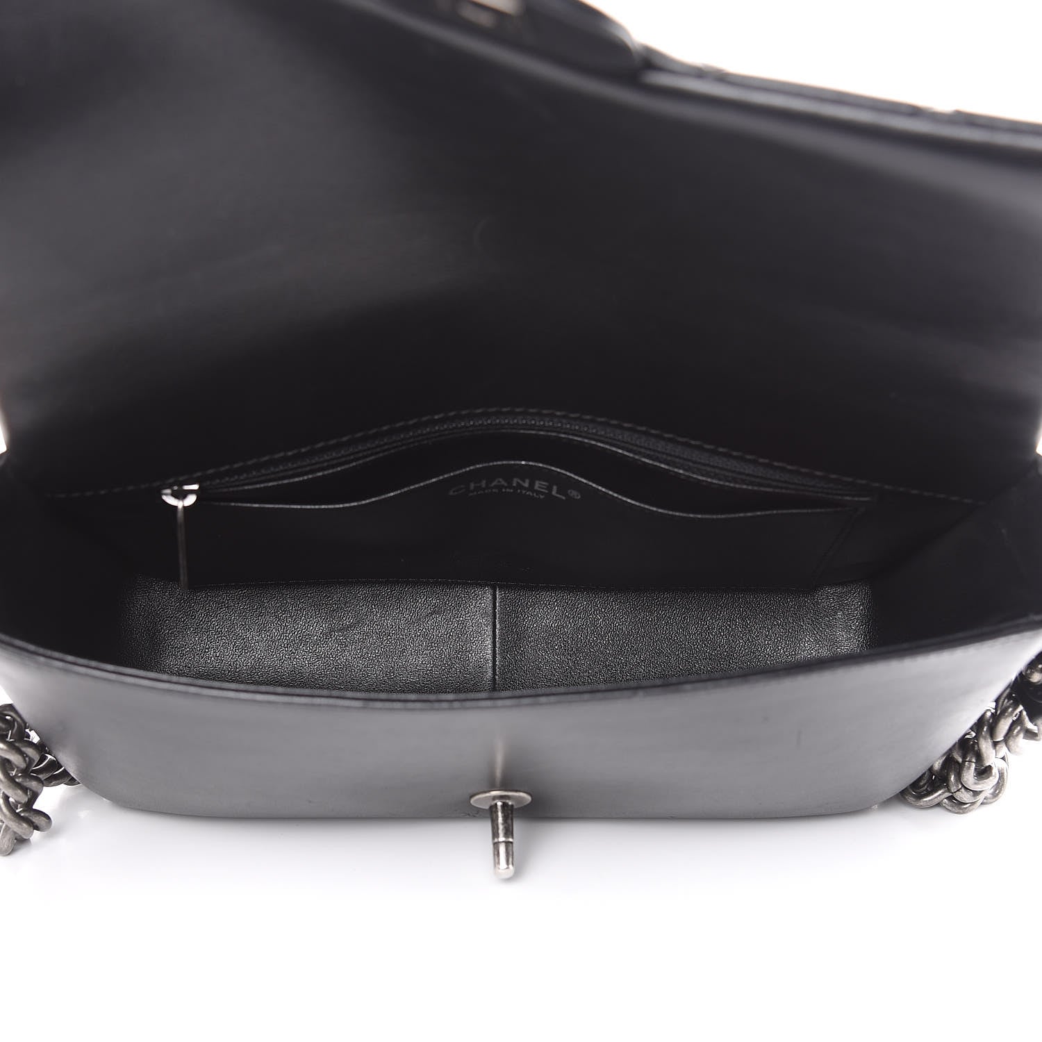 Chanel Calfskin Quilted Large Rock My Shoulder Flap Black 5 of 16
