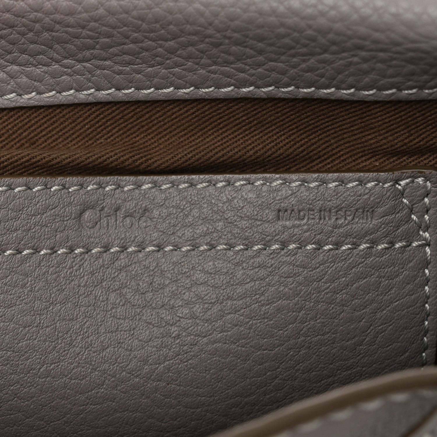 Chloe Calfskin Mini Marcie Round Crossbody Bag Cashmere Grey 6 of 9