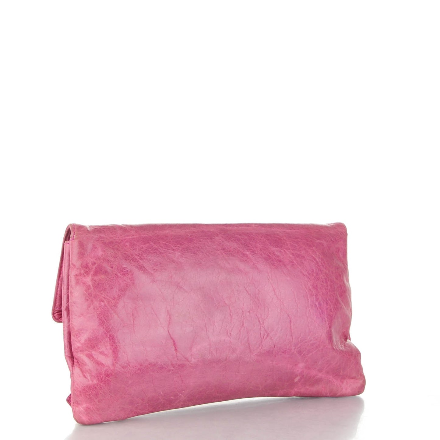 Agneau Giant 21 Gold Hardware Envelope Clutch Magenta