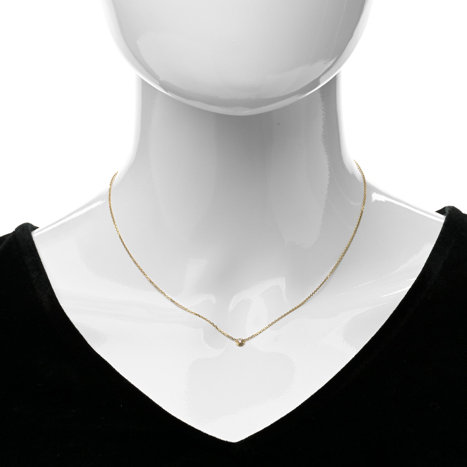 Cartier 18K Yellow Gold Diamond XS D'Amour Pendant Necklace 2 of 6