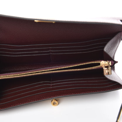 Hermes Epsom Kelly Longue Wallet Bordeaux 5 of 11