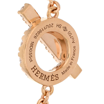 Hermes 18K Rose Gold Diamond Finesse Bracelet SH 3 of 4