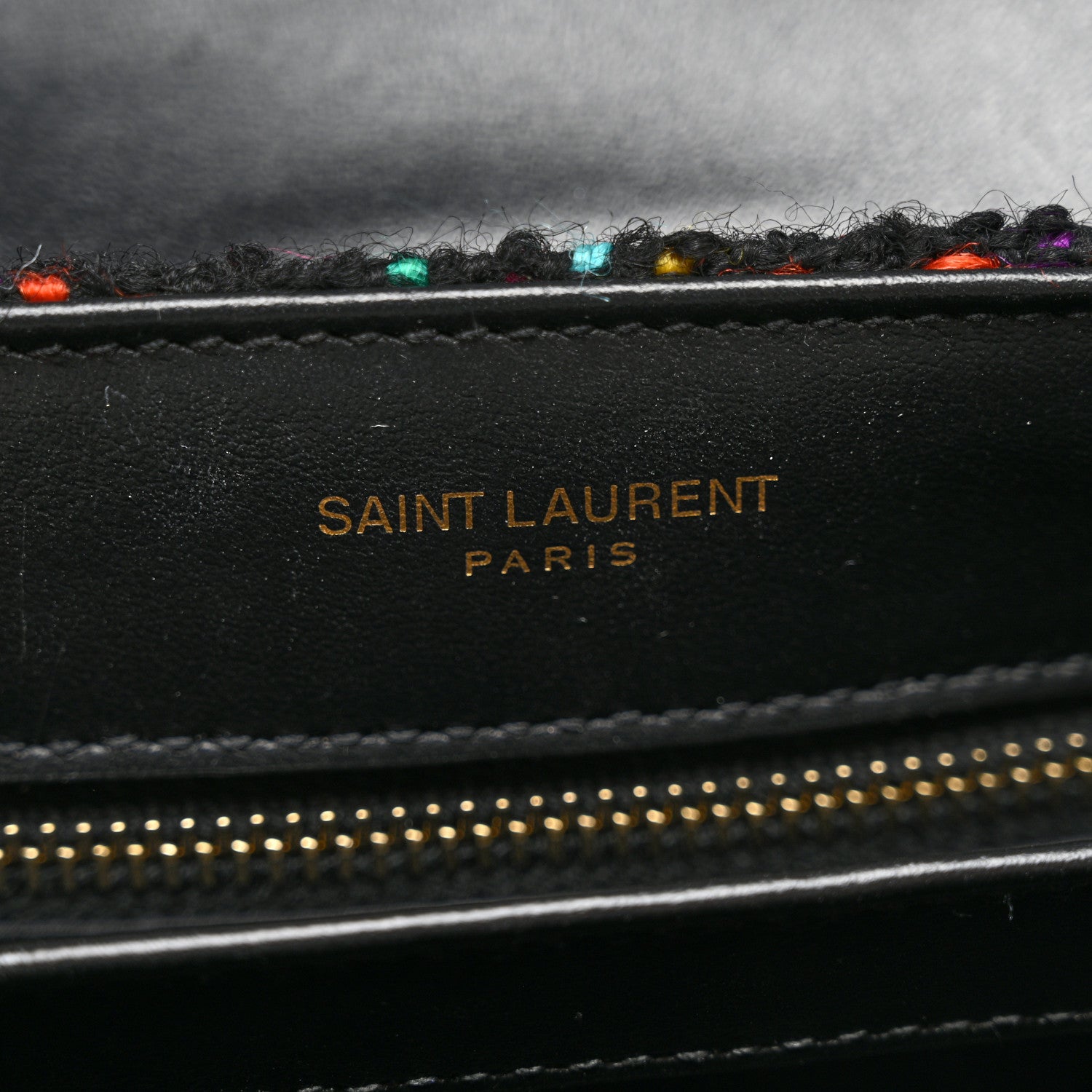 Saint Laurent Tweed Toy Loulou Shoulder Bag Black 6 of 11