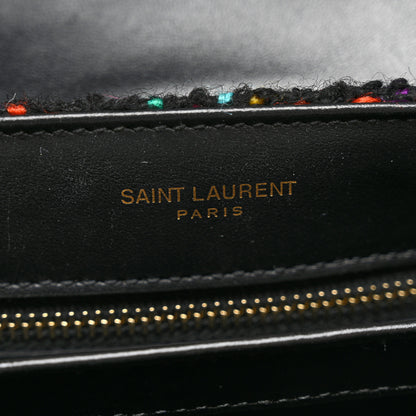 Saint Laurent Tweed Toy Loulou Shoulder Bag Black 6 of 11