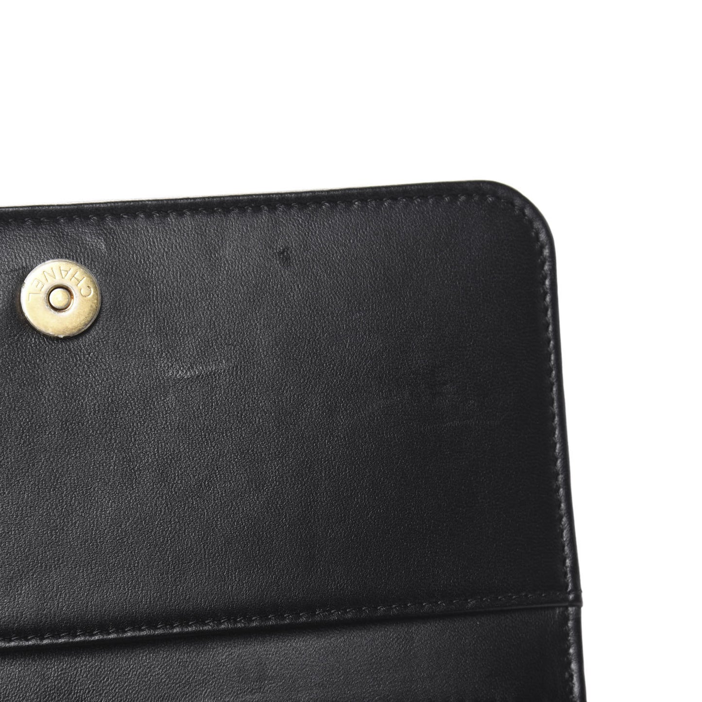 Velvet Quilted Wallet On Chain WOC Black