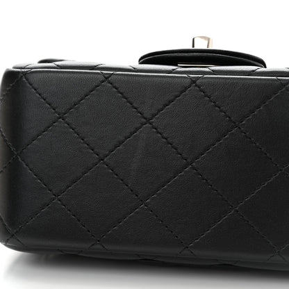 Chanel Lambskin Quilted Mini Square Flap Black 14 of 14