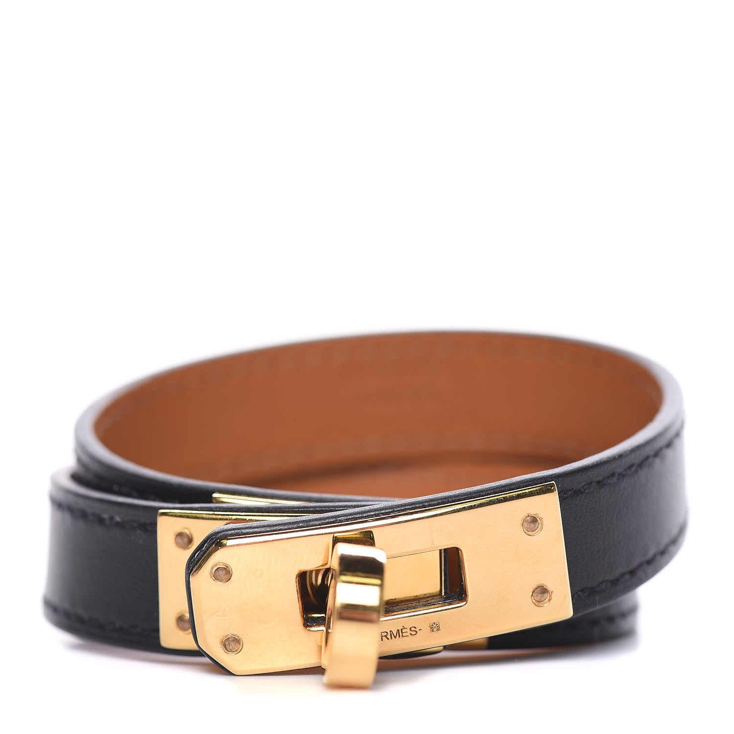 Hermes Chamonix Kelly Double Tour Bracelet XS Black 1 of 6
