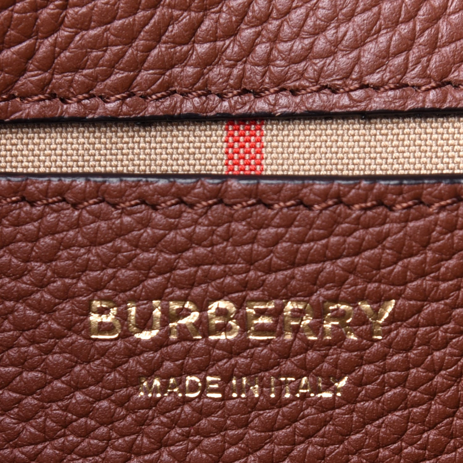Burberry Calfskin Vintage Check Note Crossbody Bag Tan 6 of 12