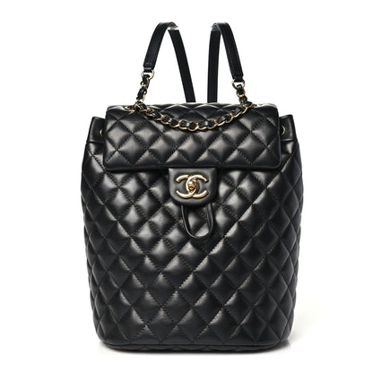 Chanel Calfskin Quilted Small Urban Spirit Backpack Black 1 of 11
