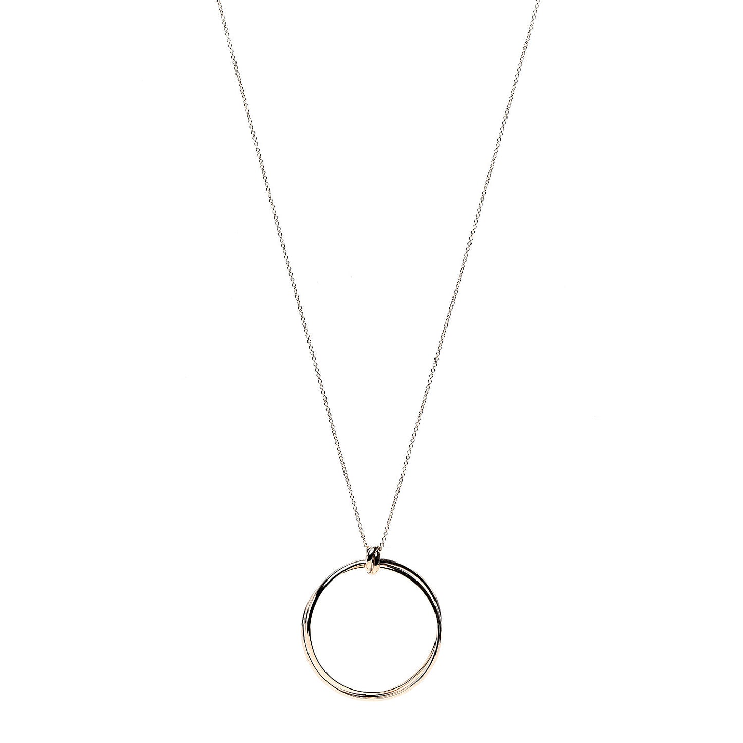 18K Rose Gold Paloma's Melody Circle Pendant Necklace