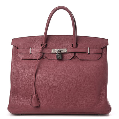 Hermes Taurillon Clemence Birkin 40 Bois de Rose 1 of 34