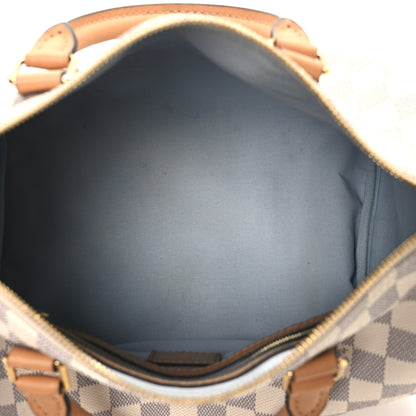 Louis Vuitton Damier Azur Braided Speedy Bandouliere 30 Blue 4 of 11