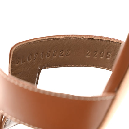 Hermes Calfskin Oasis Sandals 37 Gold 8 of 9