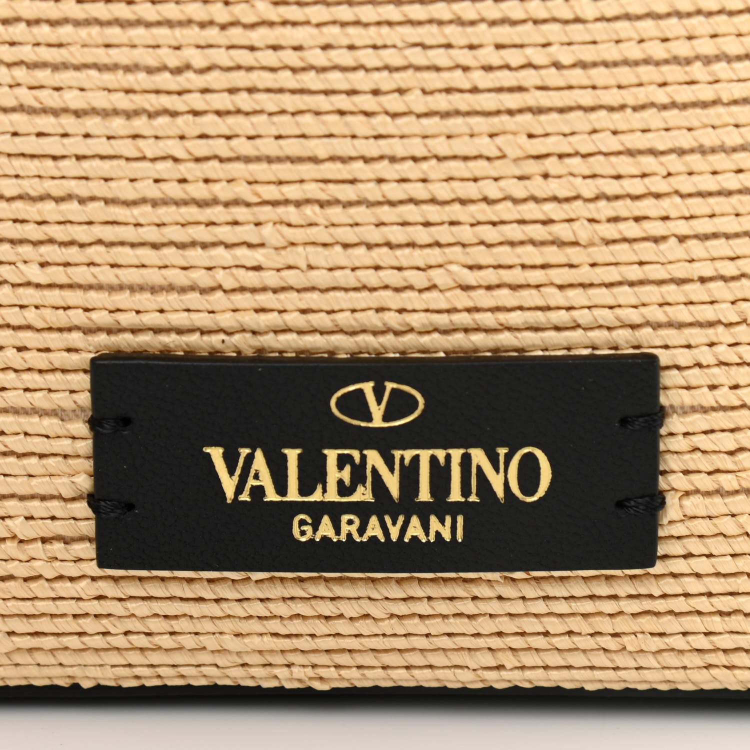 Valentino Garavani Raffia Vlogo Walk Bucket Bag Naturale Black 7 of 11