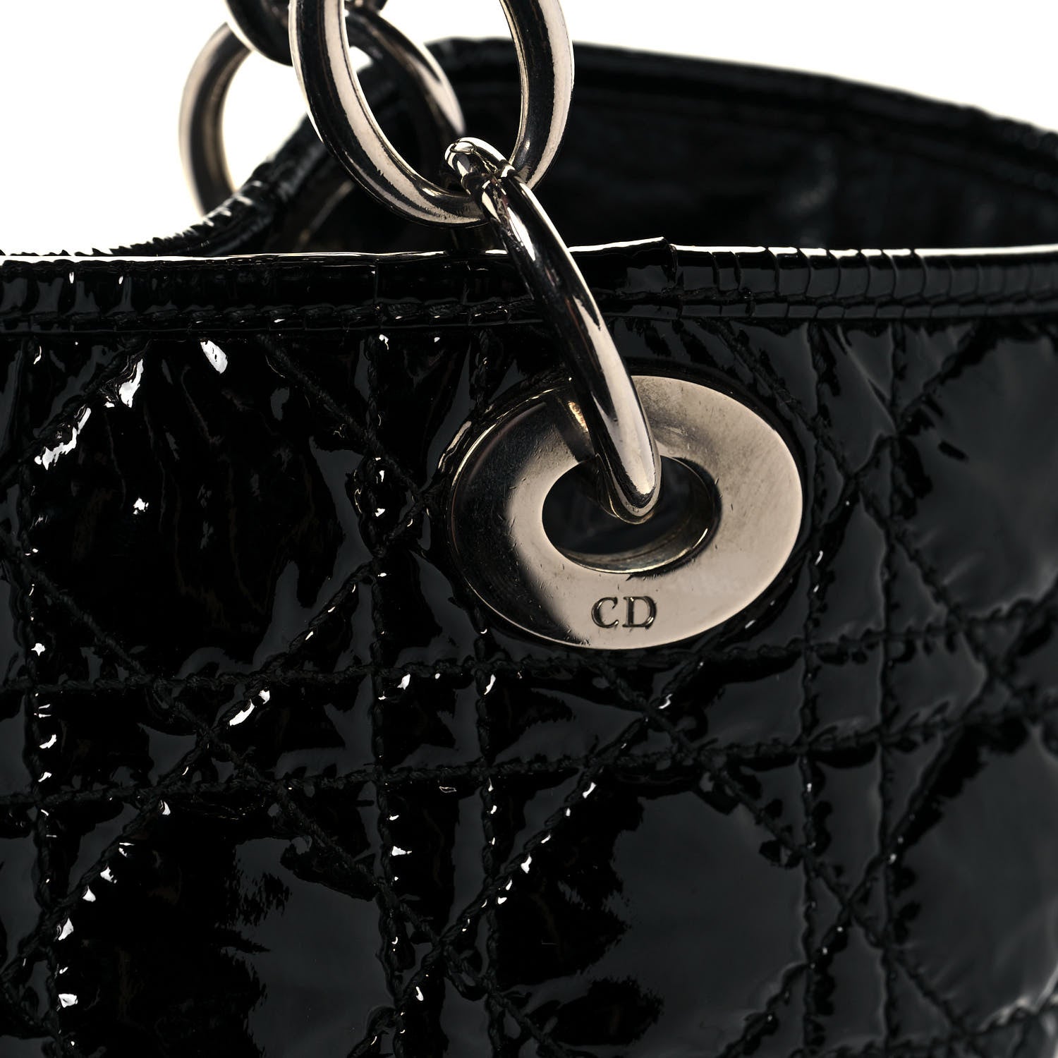 Christian Dior Patent Cannage Dior Soft Shopping Tote Black 14 of 14