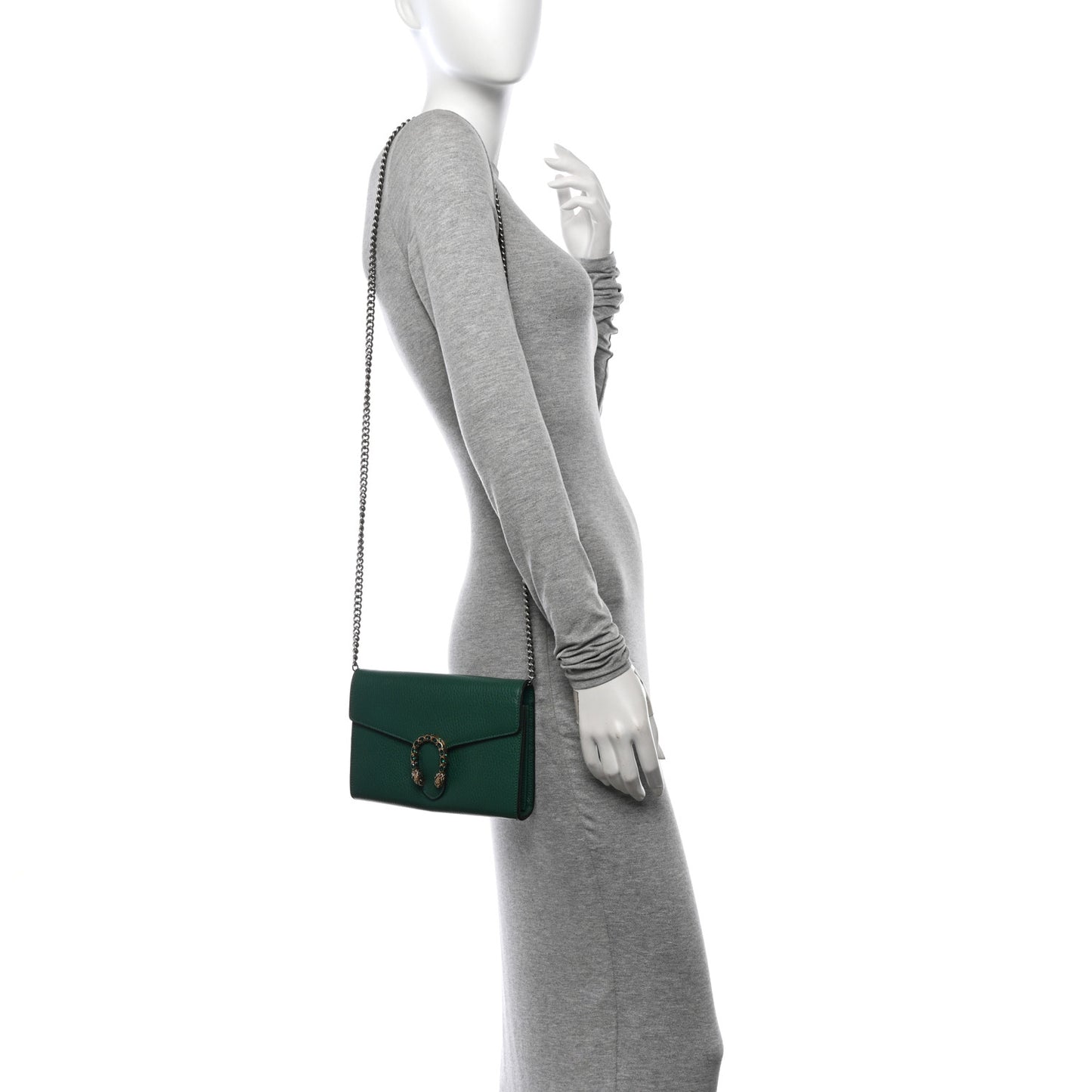 Calfskin Mini Dionysus Chain Wallet Emerald