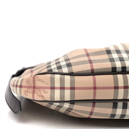 Burberry Haymarket Check Small Brooklyn Hobo Brown 8 of 9