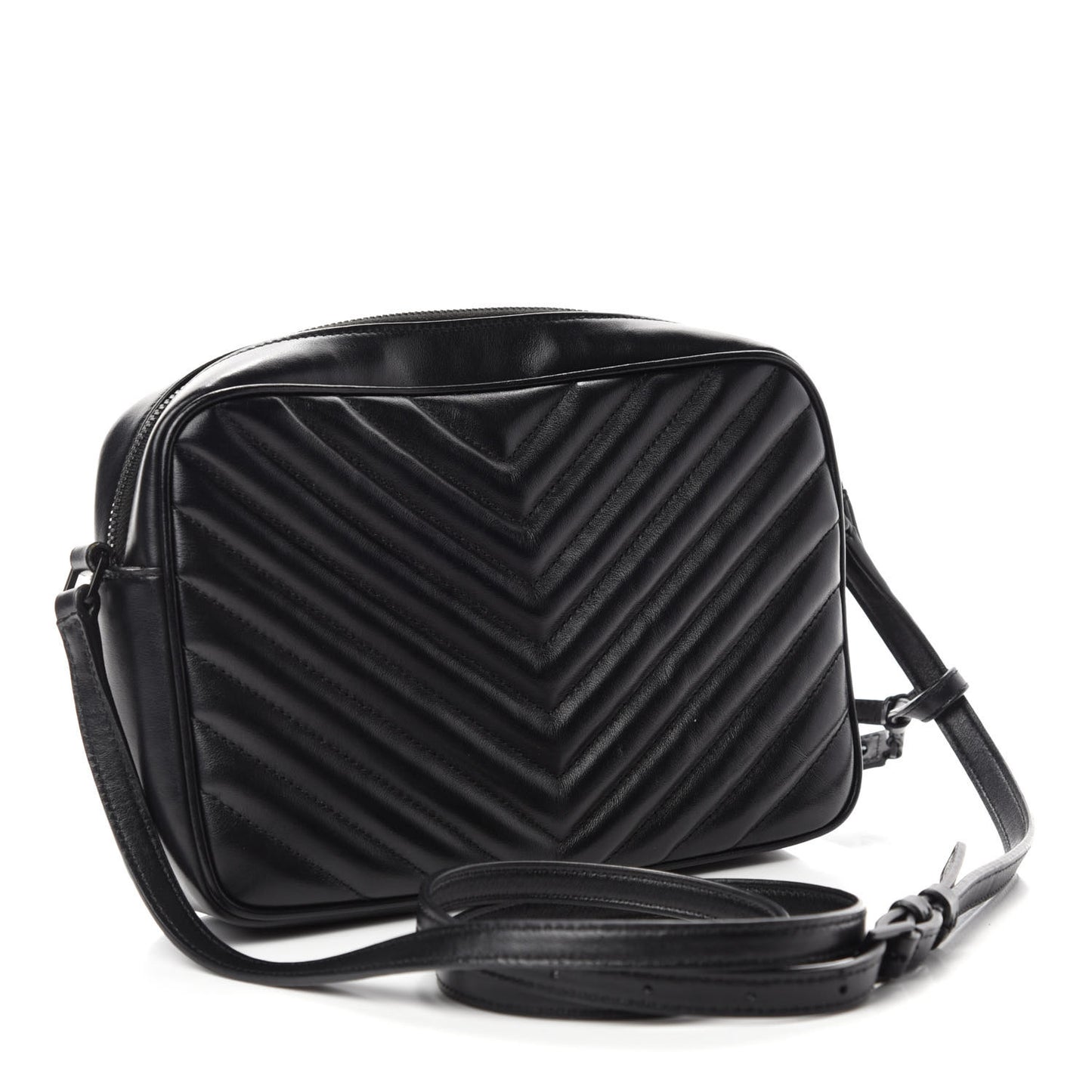 Calfskin Matelasse Monogram Lou Camera Bag Black