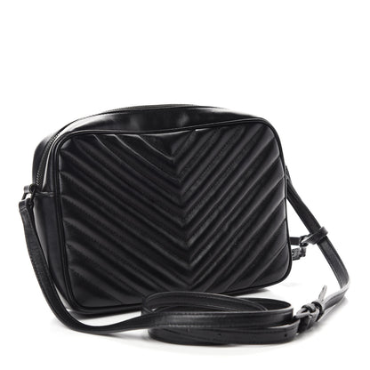 Saint Laurent Calfskin Matelasse Monogram Lou Camera Bag Black 3 of 12