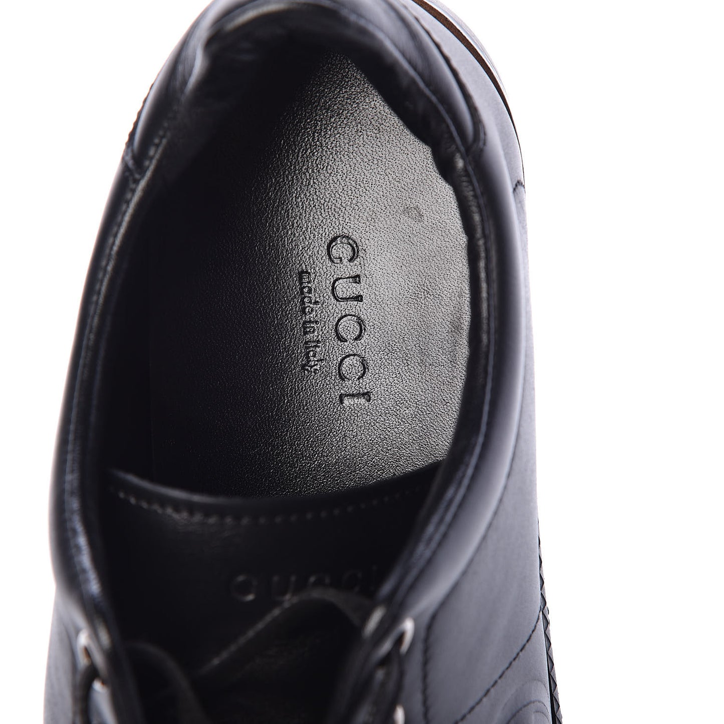 Calfskin Womens Interlocking G Sneakers 37 Black