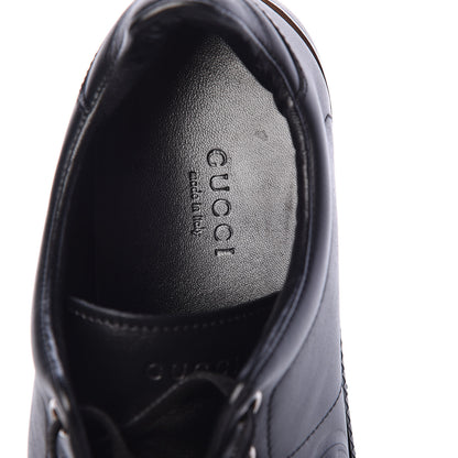 Gucci Calfskin Womens Interlocking G Sneakers 37 Black 5 of 8