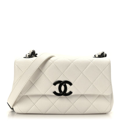 Chanel Caviar Quilted My Everything Small Flap White Black 1 of 9