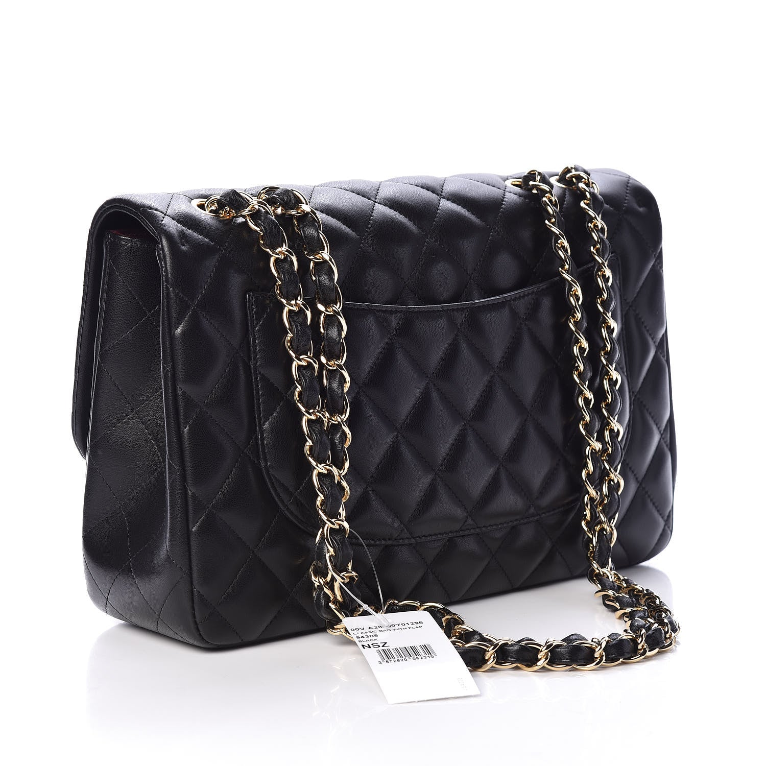 Chanel Lambskin Quilted Jumbo Single Flap Black 4 of 12