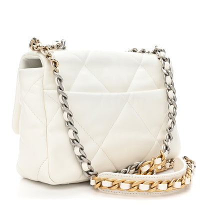 Chanel Lambskin Quilted Medium Chanel 19 Flap White 3 of 11