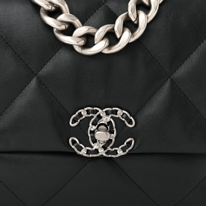 Chanel Lambskin Quilted Large Chanel 19 Flap Black 8 of 11