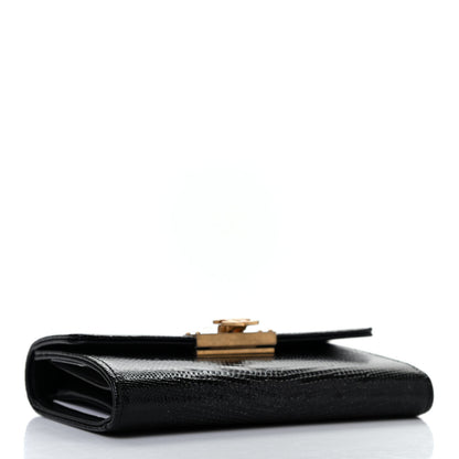 Chanel Lizard Small Golden Class Flap Wallet Black 4 of 7