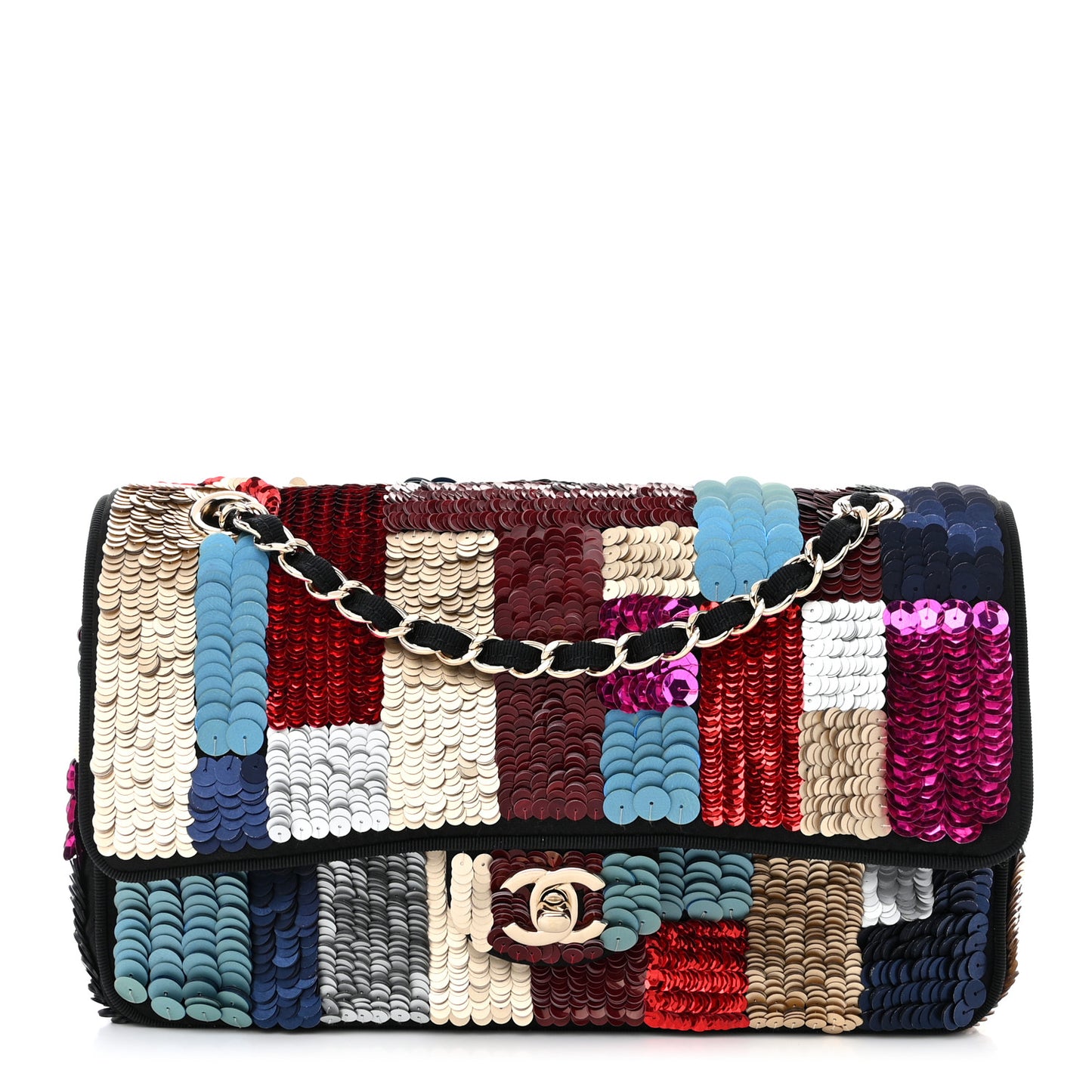 Sequin Medium Double Flap Multicolor