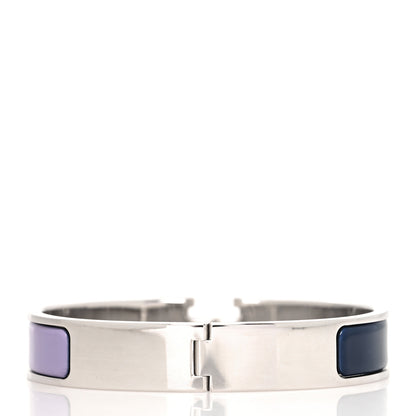 Hermes Enamel Fusion Clic H Bracelet PM Lilas Ultramarine 3 of 5