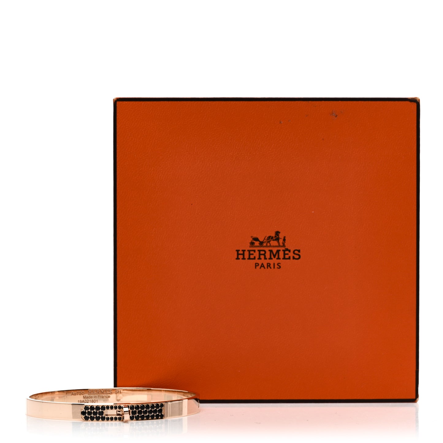 18K Rose Gold Black Spinel PM Kelly Bracelet SH