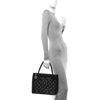 Chanel Caviar Quilted Medallion Tote Black 2 of 11