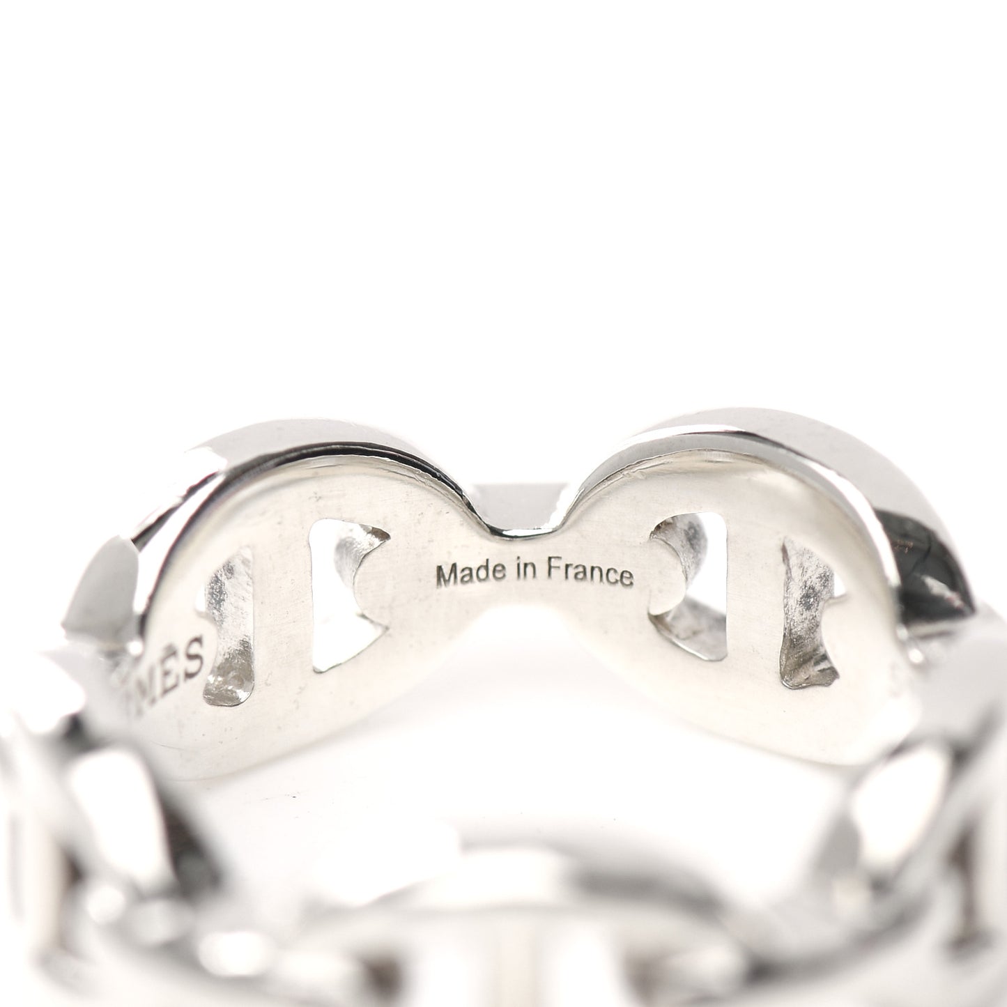 Sterling Silver PM Chaine d'Ancre Enchainee Band Ring 51 5.75