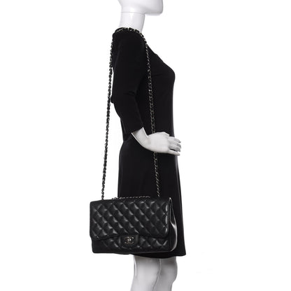 Chanel Caviar Quilted Jumbo Single Flap Black 2 of 10