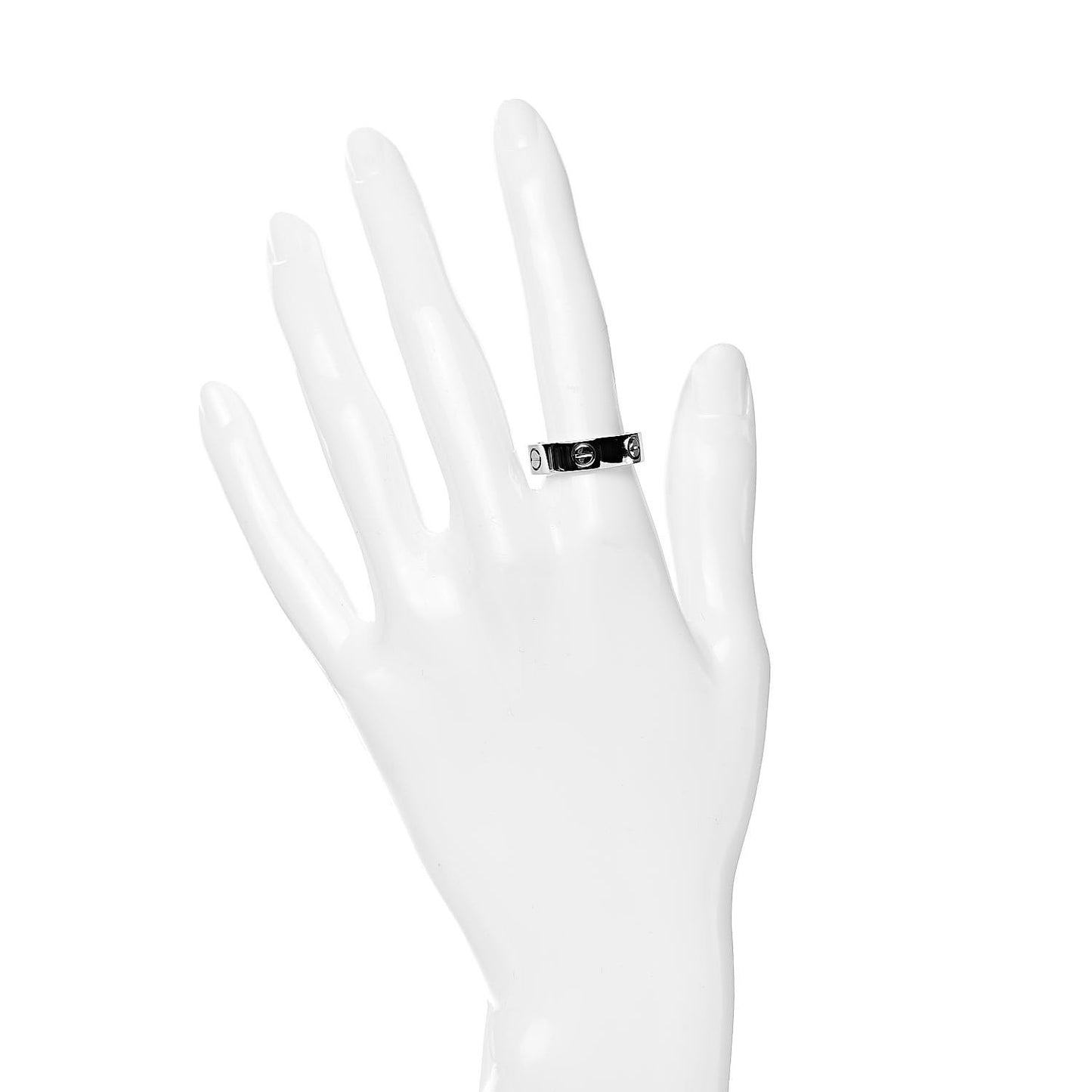 18K White Gold 5.5mm LOVE Ring 55 7.25