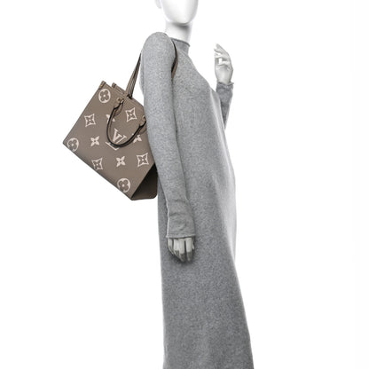 Louis Vuitton Empreinte Monogram Giant Onthego MM Tourterelle Creme 3 of 9