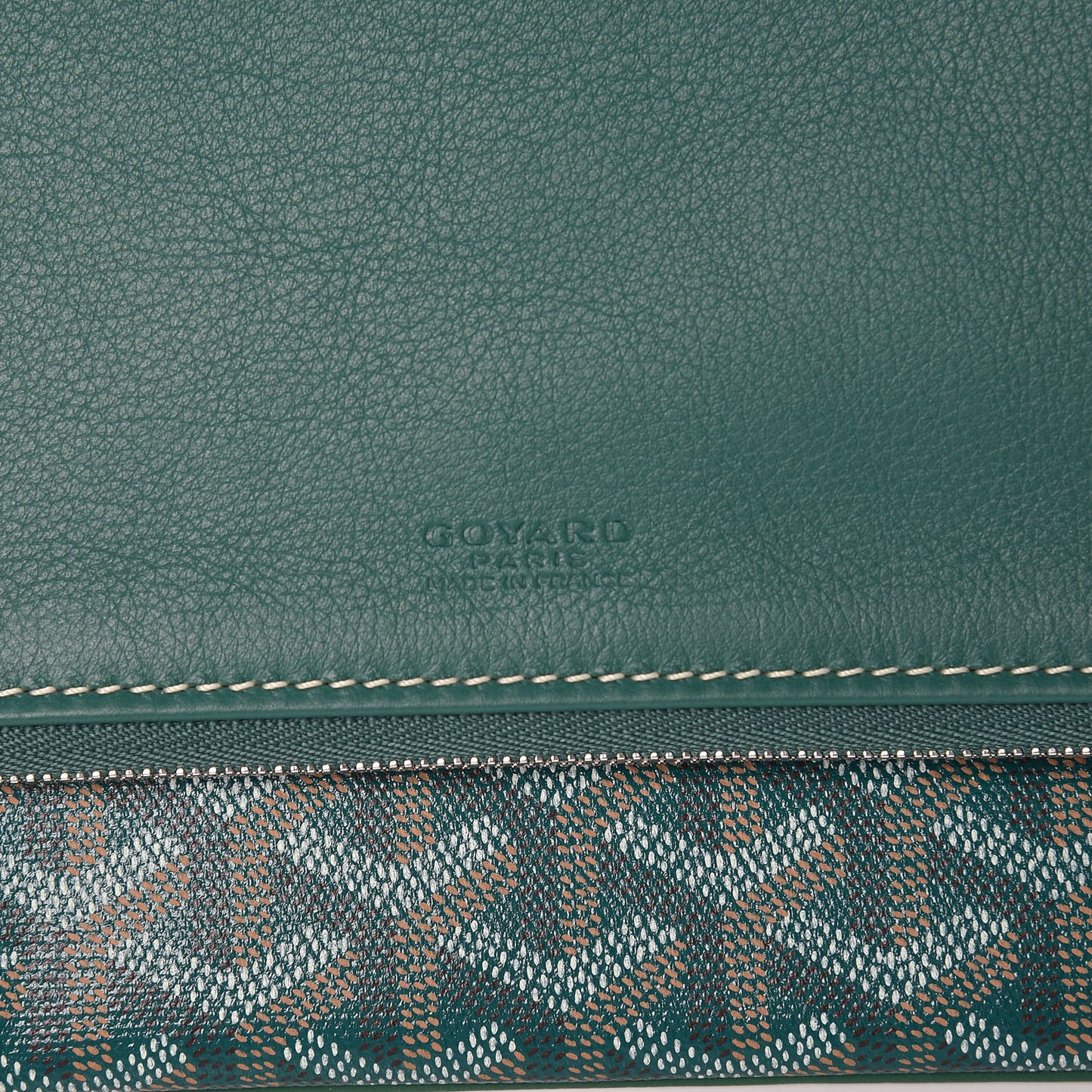 Goyardine Sainte Marie Soft Clutch Green