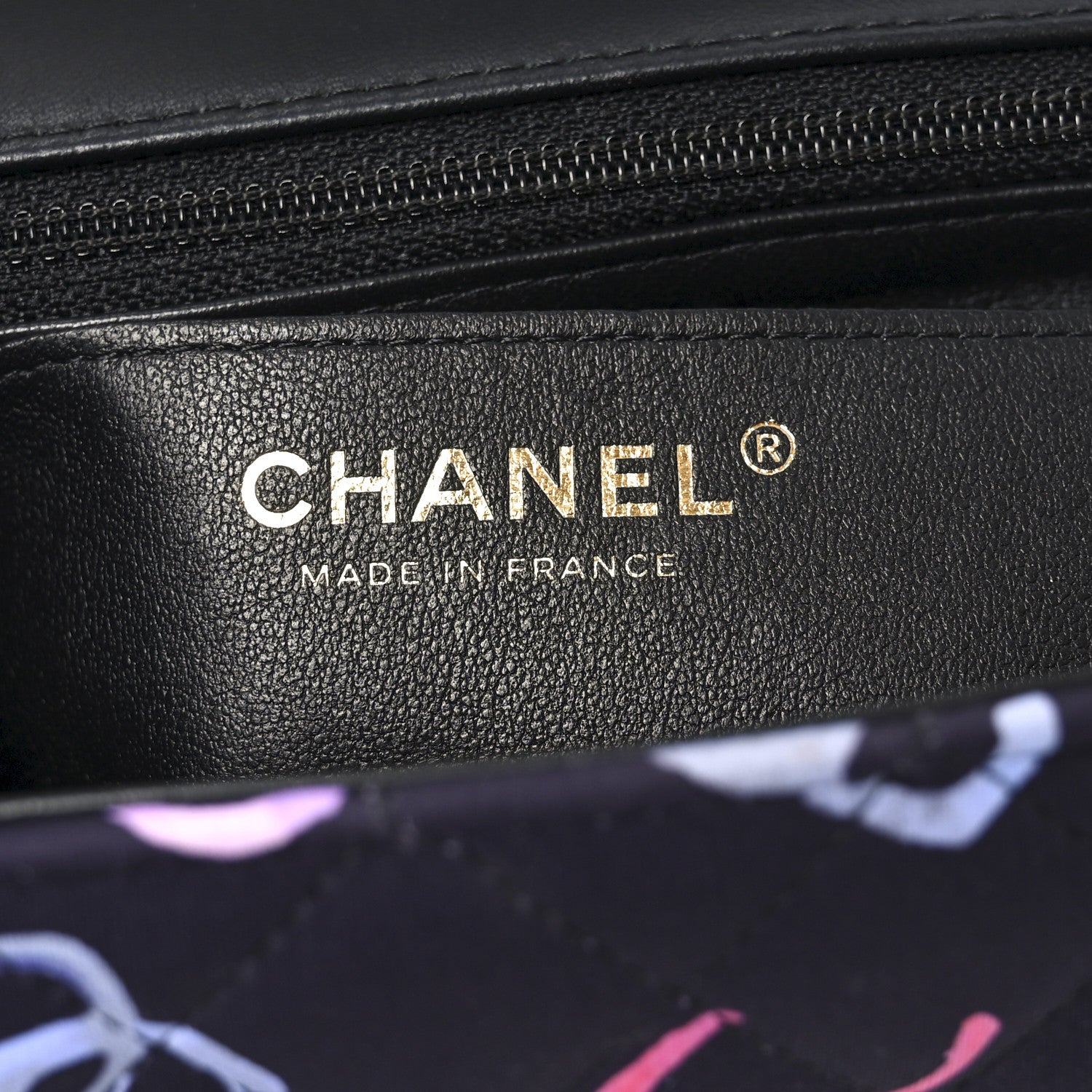 Chanel Printed Fabric Quilted Mini Rectangular Flap Black Pink Blue Yellow Orange 6 of 11