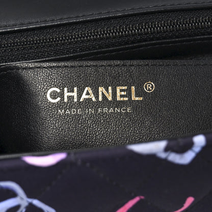 Chanel Printed Fabric Quilted Mini Rectangular Flap Black Pink Blue Yellow Orange 6 of 11
