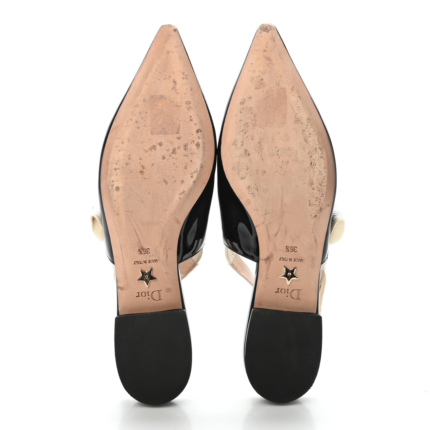 Christian Dior Patent Ribbon J'Adior Slingback Ballet Flats 36.5 Black 5 of 5