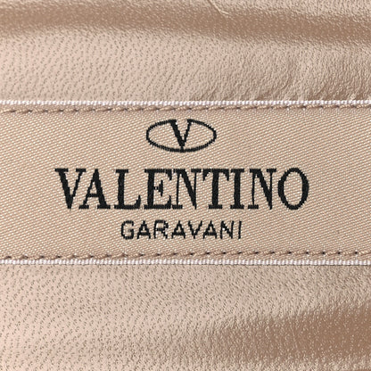 Valentino Garavani Calfskin Rockstud Caged Flat Slide Sandals 37.5 Poudre 9 of 14