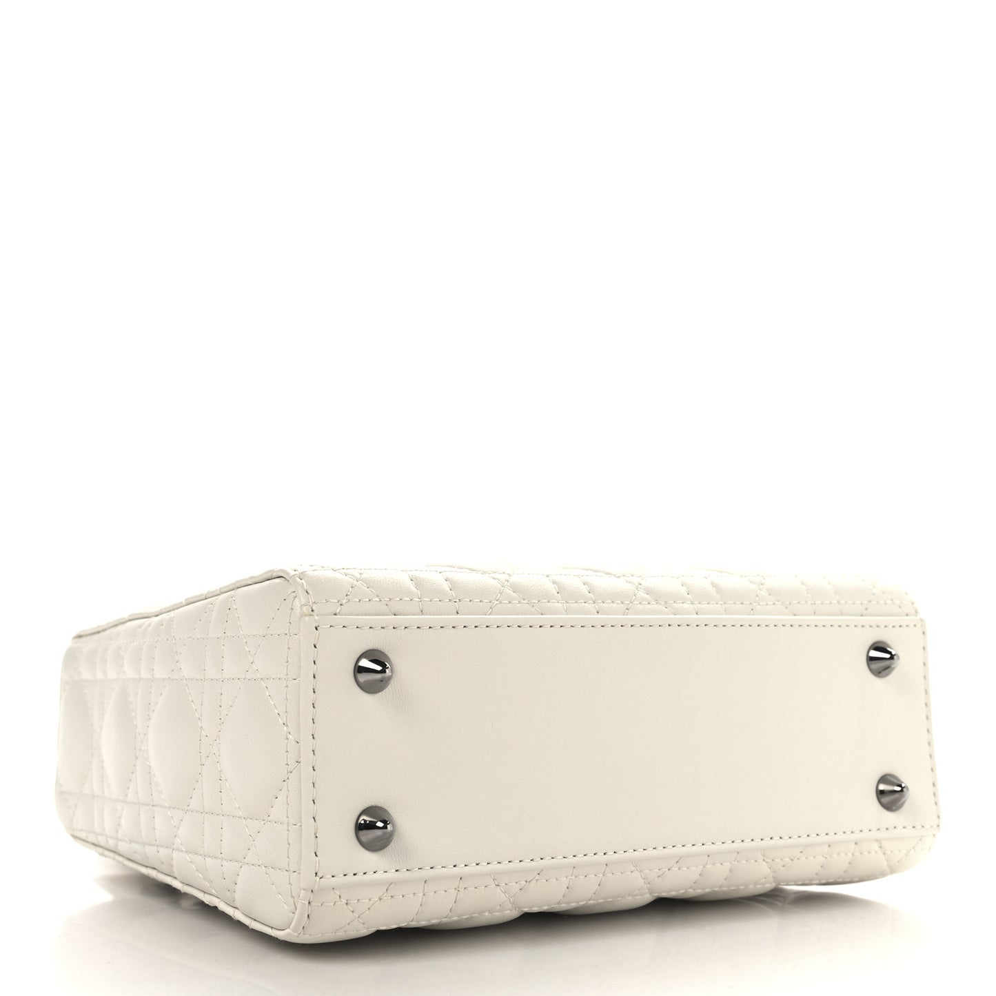 Lambskin Cannage Small My ABCDior Lady Dior White