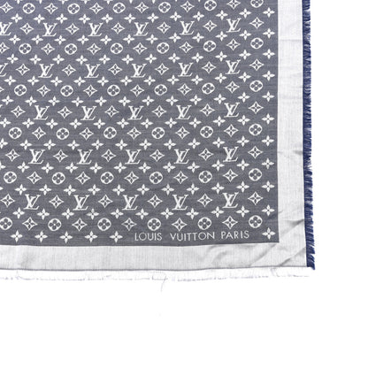 Louis Vuitton Silk Hibiscus Bandeau Blue 7 of 9